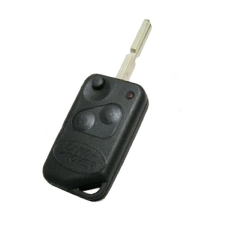 Калъф за автомобилен ключ, Съвместим с Land Rover Defender, Discovery, 2 бутона, Стар модел, Черен