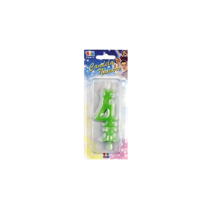 Lumanare Clasica, Verde Deschis, Nr. 4, Big Party