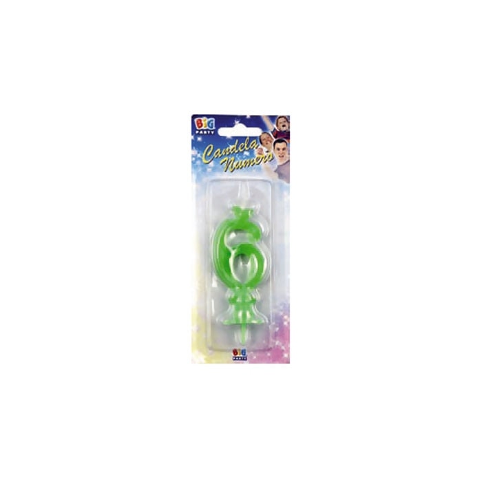 Lumanare Clasica, Verde Deschis, Nr. 6, Big Party