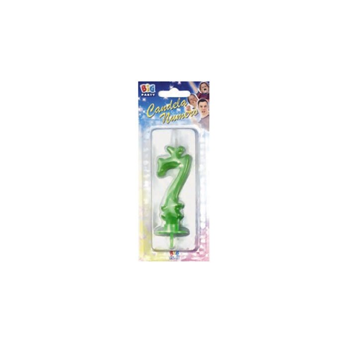 Lumanare Clasica, Verde Deschis, Nr. 7, Big Party