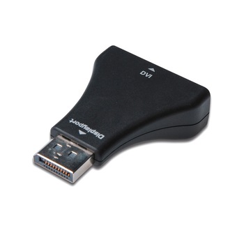 Adaptor Displayport 1.2 la DVI-I Tata-Mama monobloc, Digitus Adaptor Displayport 1.2 la DVI-I Tata-Mama monobloc, Digitus
