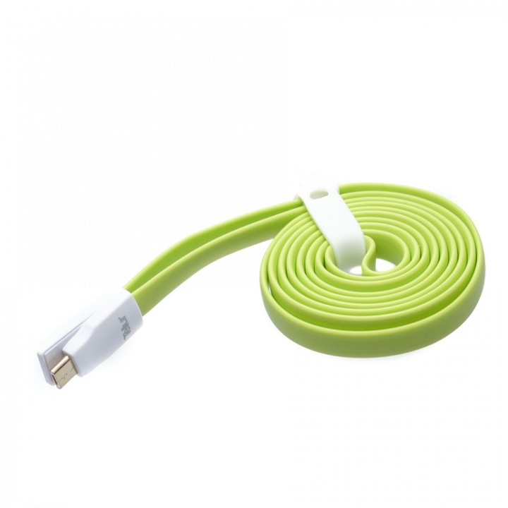 Rugalmas micro USB kábel, zöld, motorindító