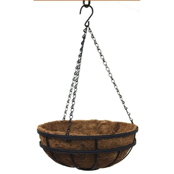 Ghiveci cosulet suspendabil cu fibra de nuca de cocos rotund 35cm cu lant Ghiveci cosulet suspendabil cu fibra de nuca de cocos rotund 35cm cu lant
