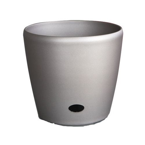 Ghiveci flori PREMIUM cu sistem de udare picurare 22x20cm culoare gri