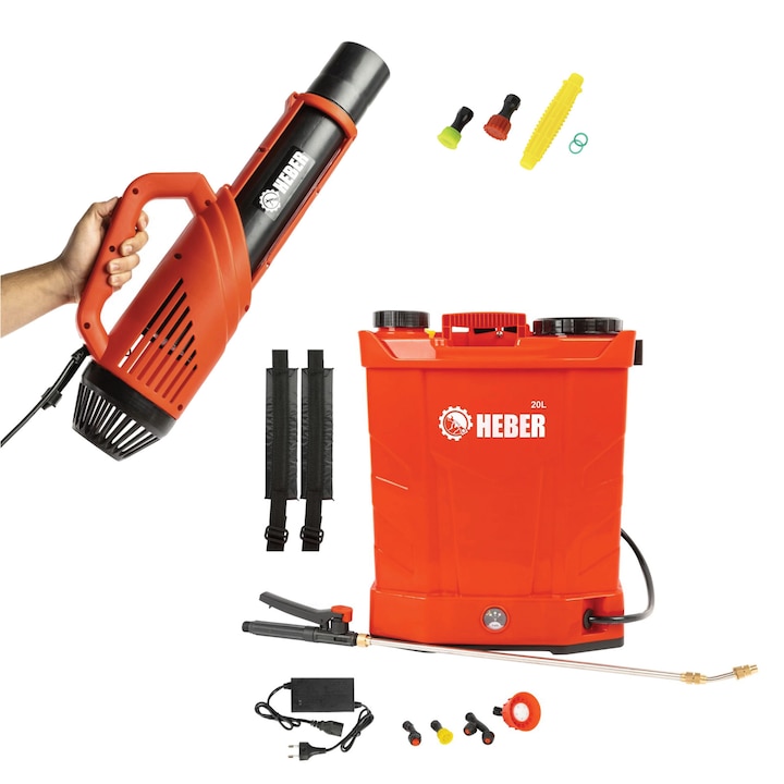 Set Pompa de stropit electrica, Heber®, 20 L + Atomizor electric portabil Heber®