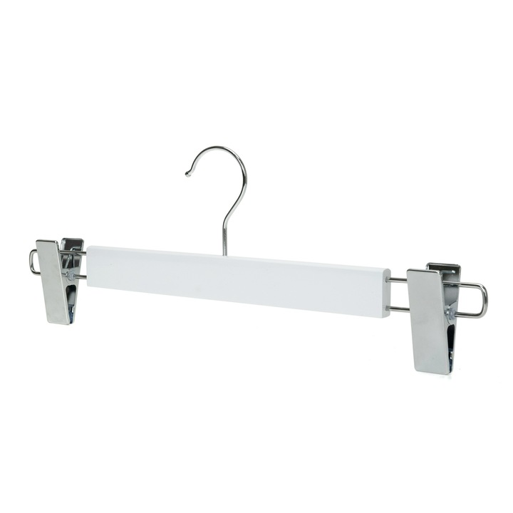 Umerase Pantaloni din Lemn cu Detalii Metalice, White Grip, UnicUtil, Alb, 50 bucati