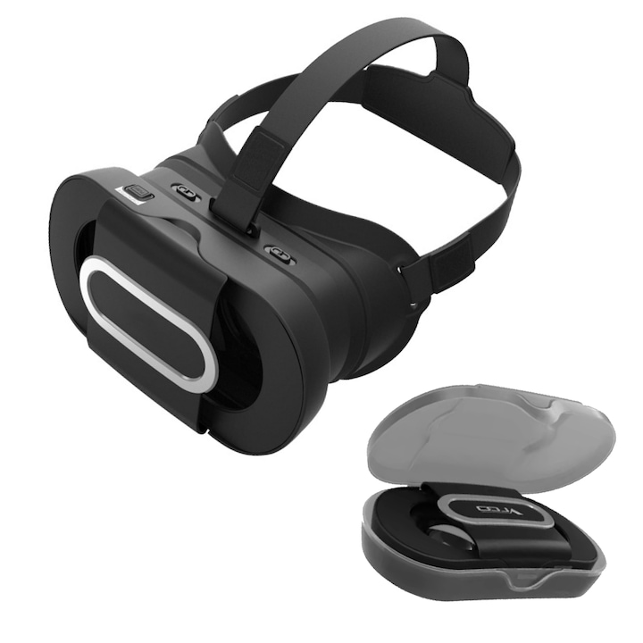 Очила за смартфон VR 3D 360, преносимо и сгъваемо 3D кино, съвместими 4,5 - 6,0 инча, защита на очите със синя светлина, регулиране на разстоянието между зениците, Android/iOS