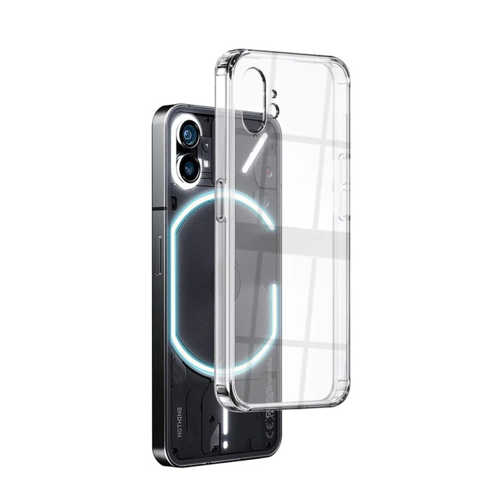 Husa pentru Nothing Phone (1) Daden, Camera Protection, TPU Anti Soc, Ultra Slim, Transparenta