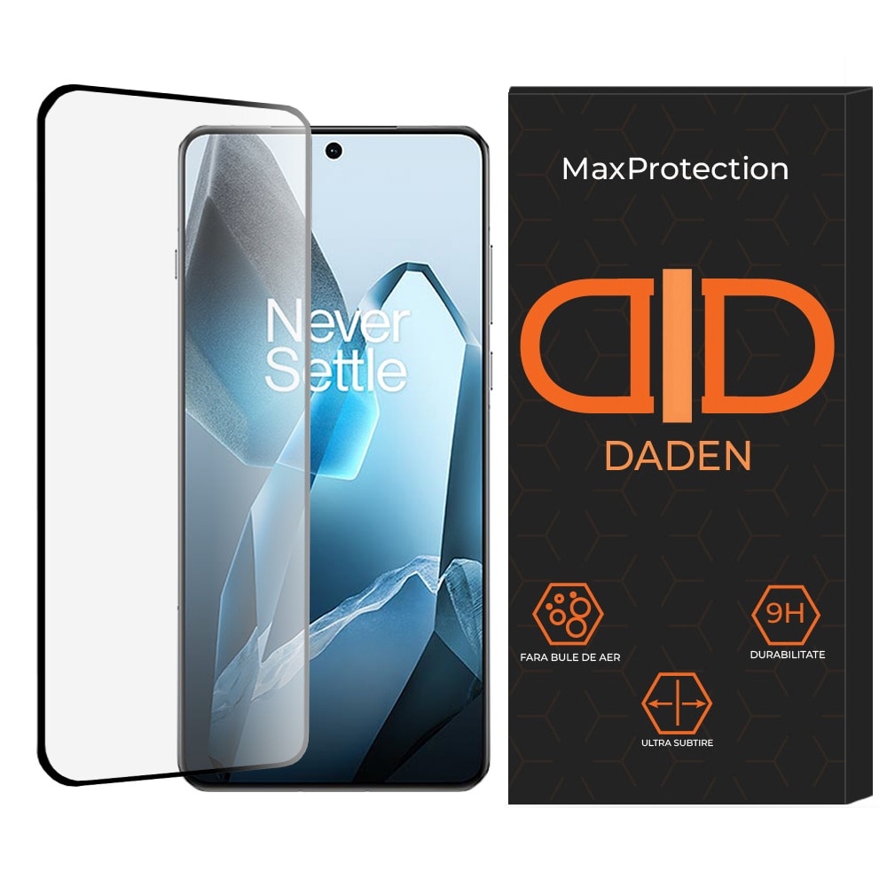 Folie Sticla pentru OnePlus 13R Daden MaxProtection, Full Cover, Protectie Profesionala, Ultra Rezistenta, Calitate Premium