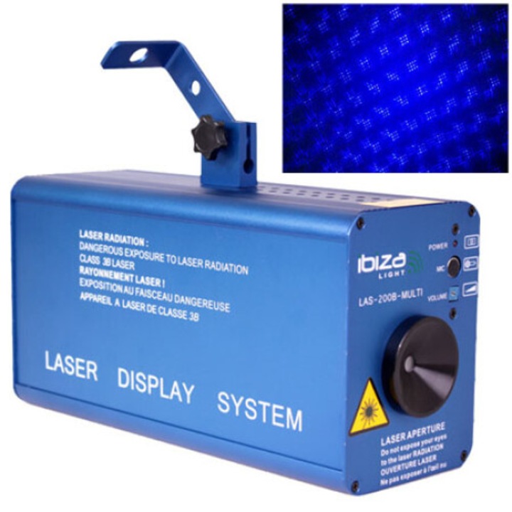 Lézer Firefly 200mW kék DMX-szel - Ibiza Light