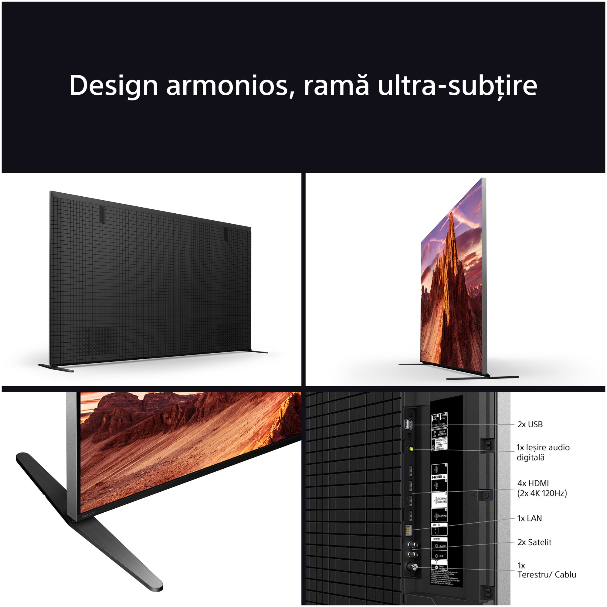 Televizor Sony BRAVIA 9 QLED XR l Mini LED 65XR90, 164 cm, Smart Google TV, 4K Ultra HD, 100 Hz, Clasa E