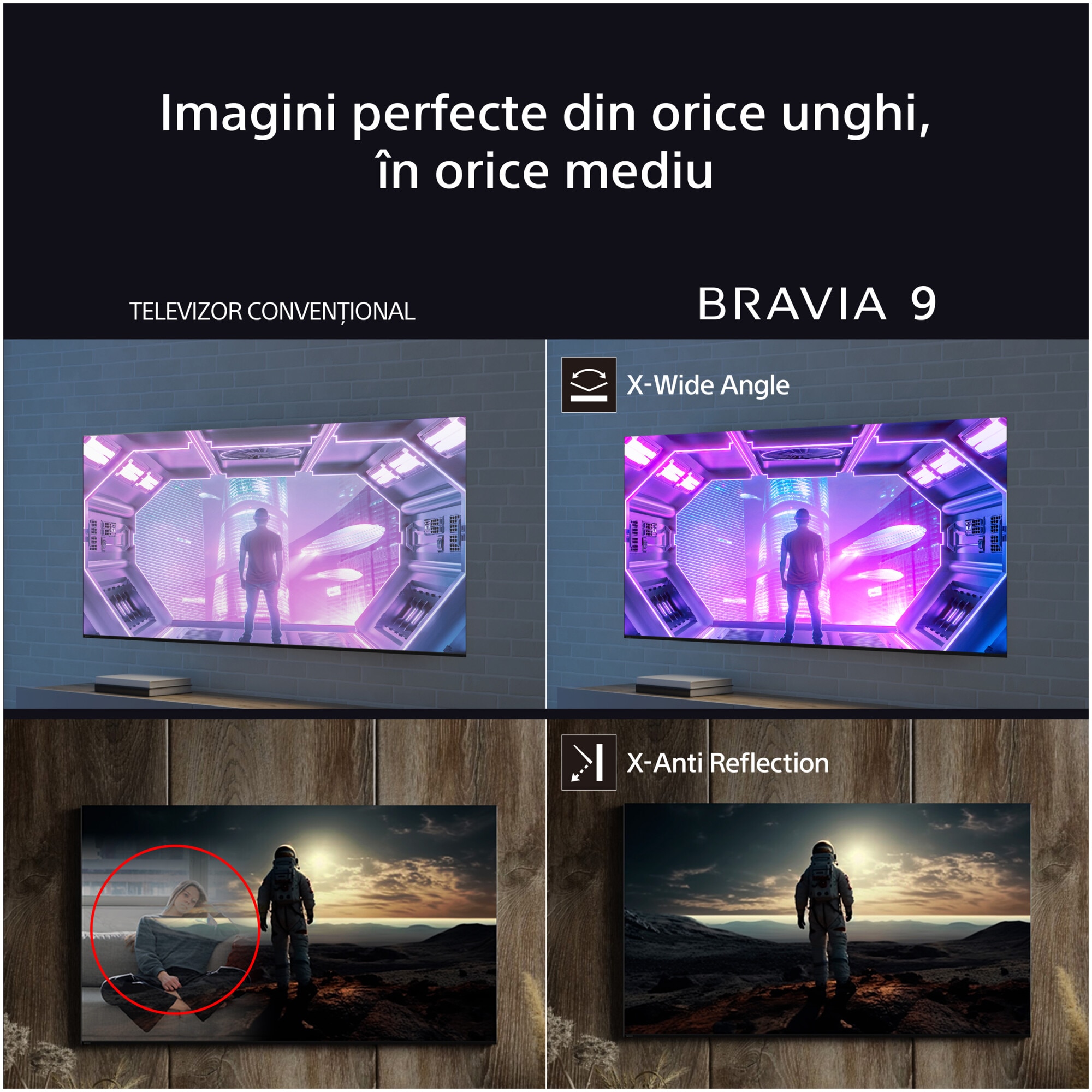 Televizor Sony BRAVIA 9 QLED XR l Mini LED 65XR90, 164 cm, Smart Google TV, 4K Ultra HD, 100 Hz, Clasa E
