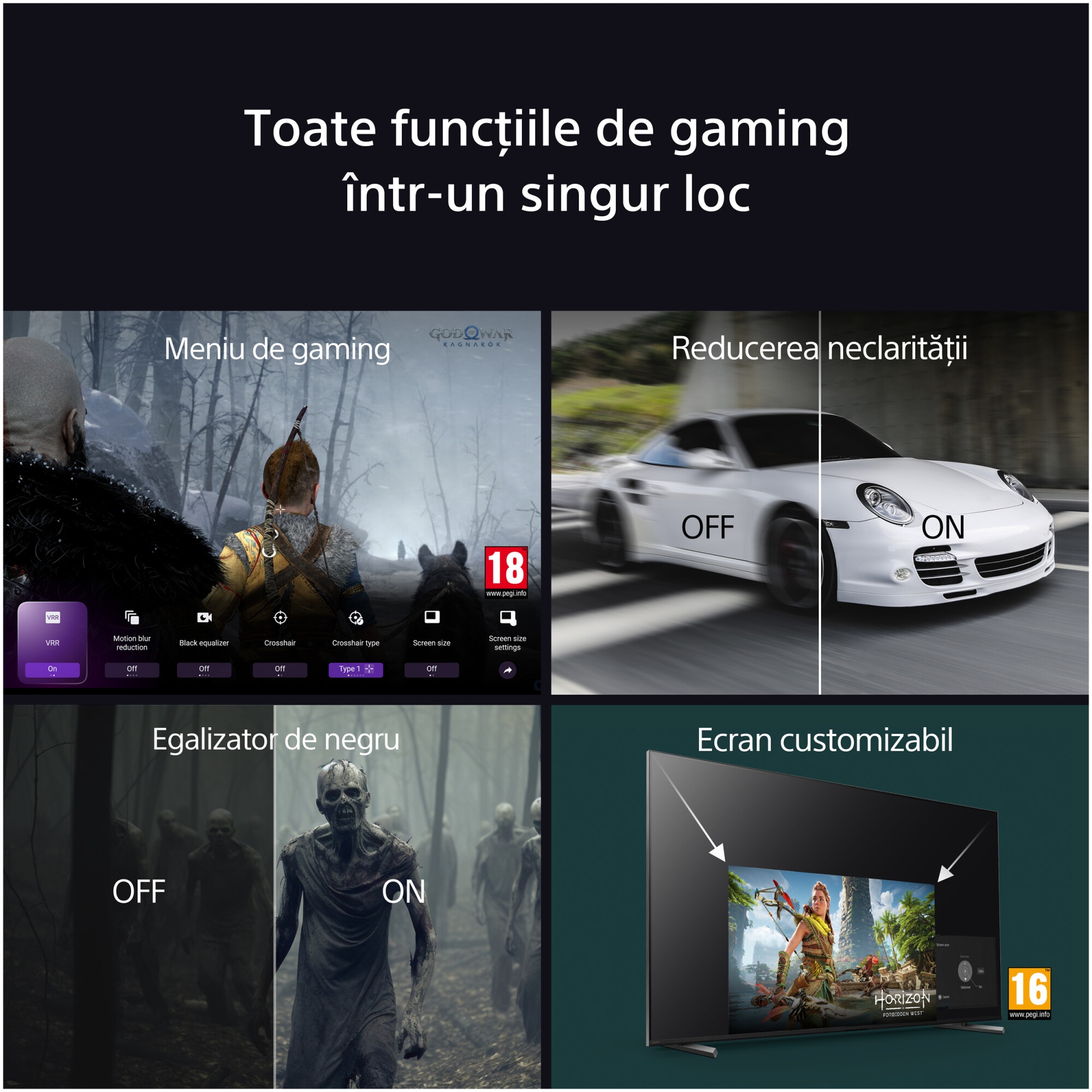 Televizor Sony BRAVIA 9 QLED XR l Mini LED 65XR90, 164 cm, Smart Google TV, 4K Ultra HD, 100 Hz, Clasa E