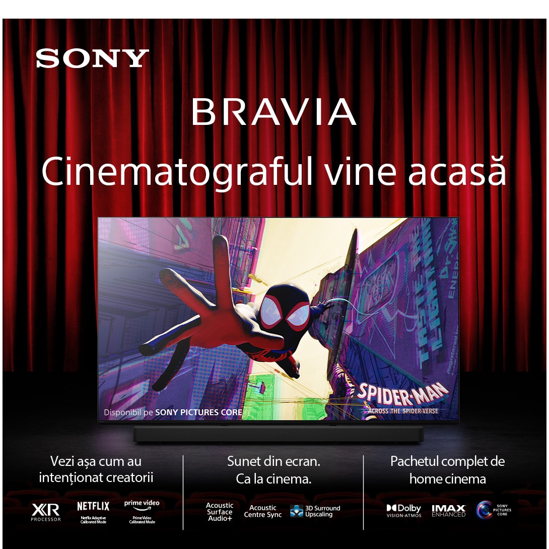 Televizor Sony BRAVIA 9 QLED XR l Mini LED 65XR90, 164 cm, Smart Google TV, 4K Ultra HD, 100 Hz, Clasa E