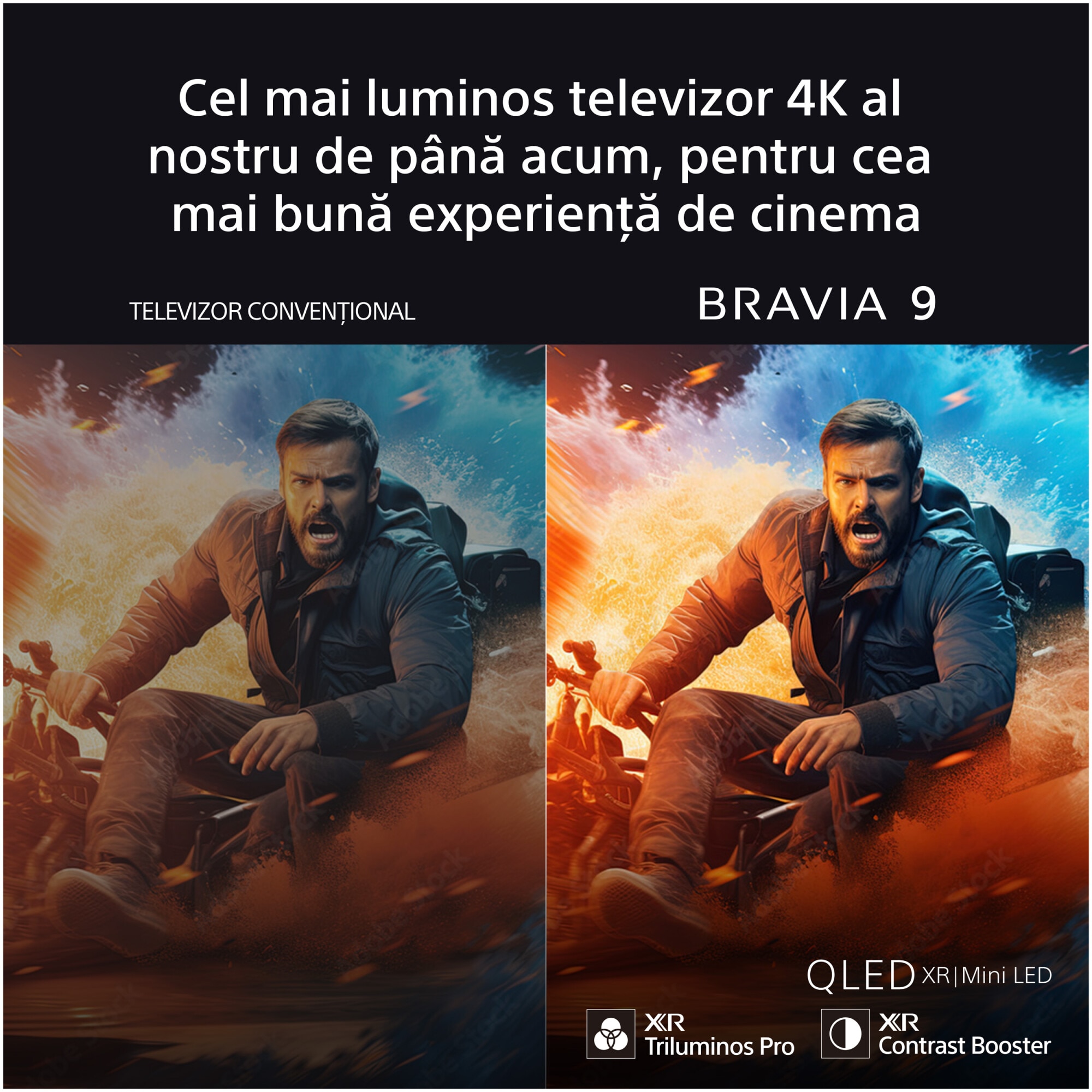 Televizor Sony BRAVIA 9 QLED XR l Mini LED 65XR90, 164 cm, Smart Google TV, 4K Ultra HD, 100 Hz, Clasa E