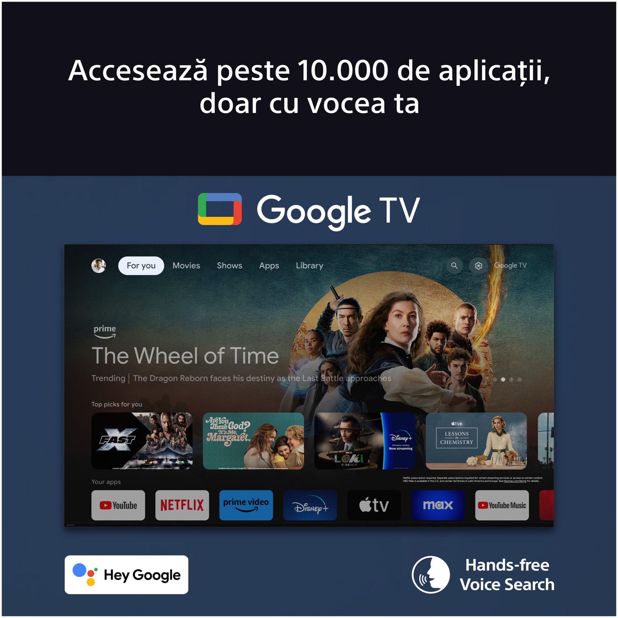 Televizor Sony BRAVIA 9 QLED XR l Mini LED 65XR90, 164 cm, Smart Google TV, 4K Ultra HD, 100 Hz, Clasa E