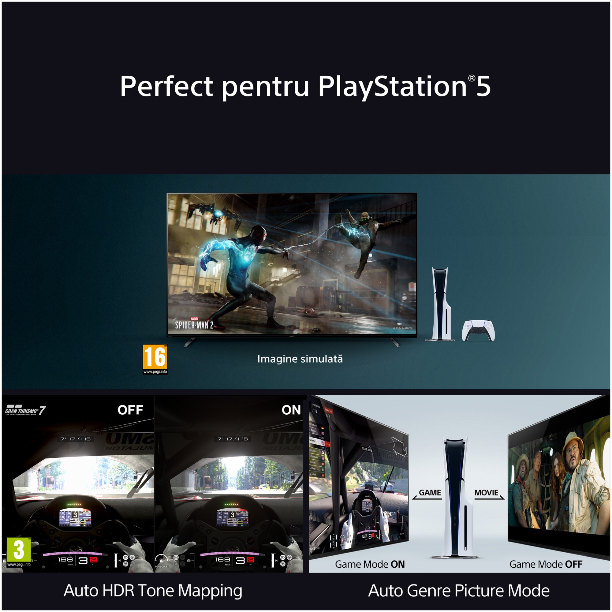 Televizor Sony BRAVIA 9 QLED XR l Mini LED 65XR90, 164 cm, Smart Google TV, 4K Ultra HD, 100 Hz, Clasa E