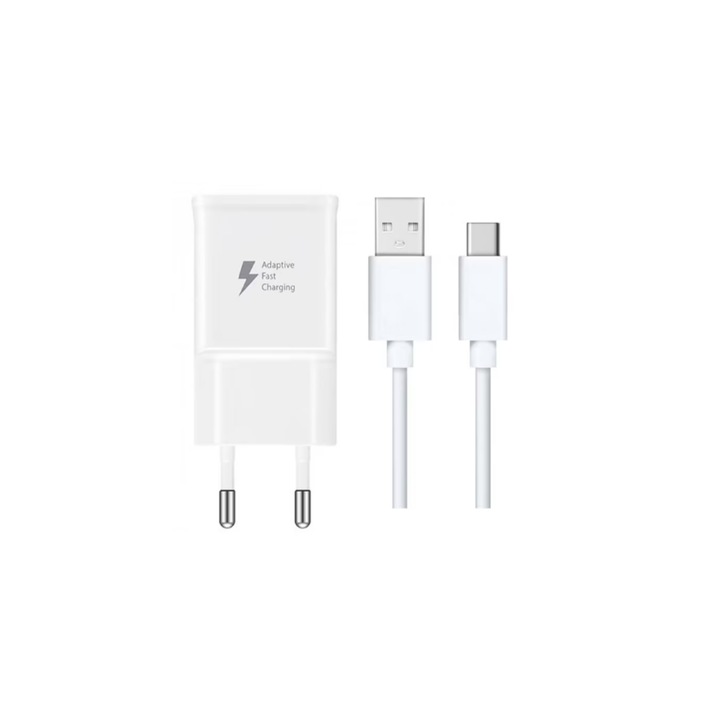 Incarcator Retea compatibil cu Samsung Galaxy S8/S8+/S9/S9+/S10/S10+/S10Lite/Note 8/Note 9, incarcare rapida, 2A, 15W, Alb