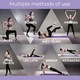 Fitness rúd 2 gumizsinórral, Hggzeg, Fitness kiegészítő, lábtartó hurkokkal, Hordozhatóság, Könnyen használható, csuklóra, karra, vállra és mellkasra, Hőre lágyuló gumi, EVA hab, 92 cm, Rózsaszín
