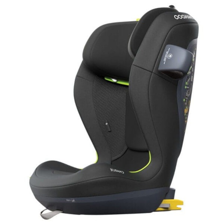 Scaun auto copii Swandoo Charlie, 100-150 cm, negru, protectie laterala, ventilat