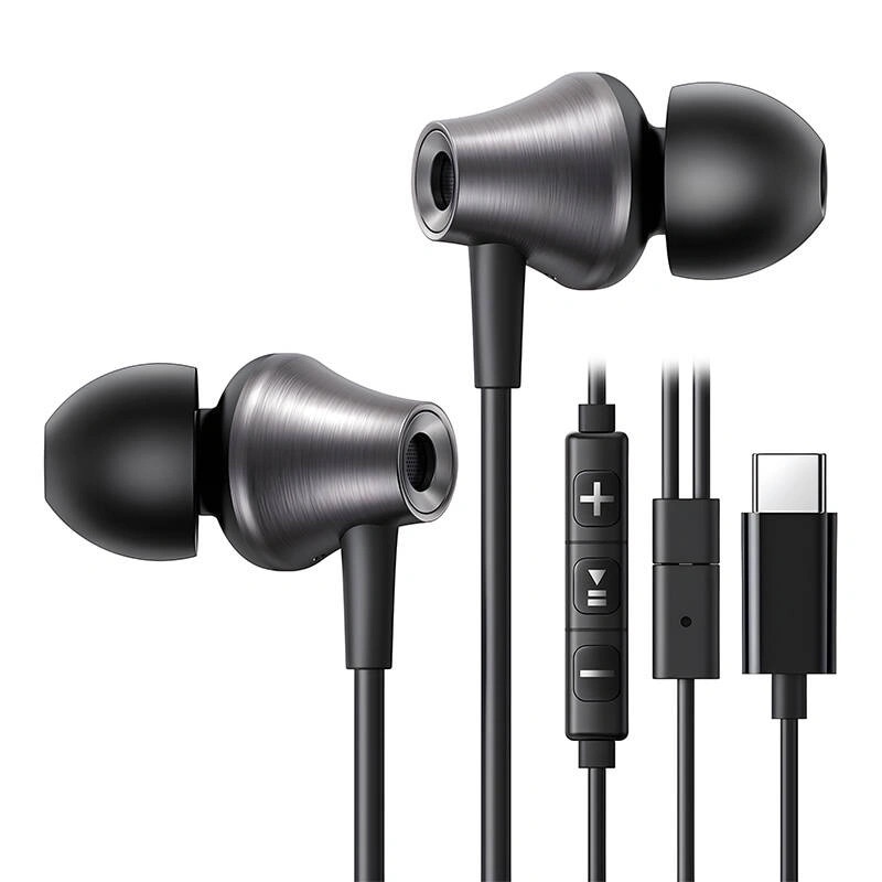 Casti in-ear Ugreen EP105, USB-C, 10mm, negru, 1.2m