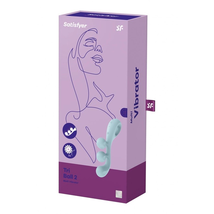 Satisfyer Tri Ball 2 - multifunkciós vibrátor (menta)