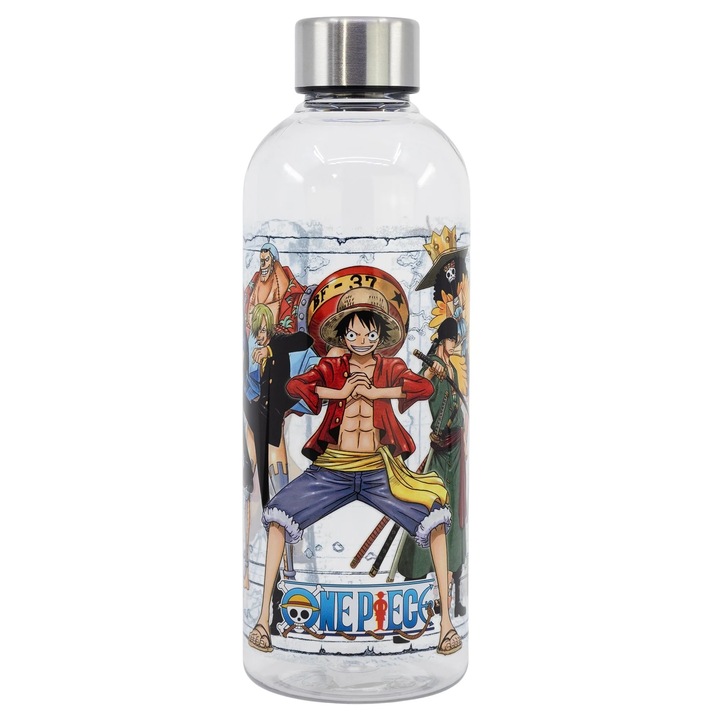 Бутилка за вода модел ONE PIECE, непропусклива капачка, капацитет 850 ml, официален лиценз за Eiichiro Oda/Shueisha & Toei Animation