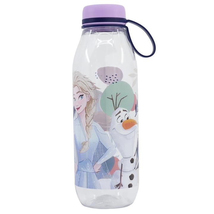 Детска бутилка за вода модел FROZEN, екозен материал, BPA без съдържание, вместимост 650 мл, официален лиценз на DISNEY