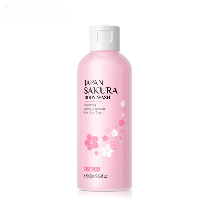 Japan Sakura tusfürdő 200 ml - gyengéd tisztító, bőrkisimító, egységes tonizálás