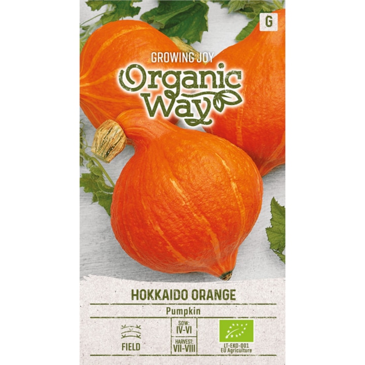 Seminte ecologice, Dovleac Hokkaido Orange, Organic Way, plic, 2 grame