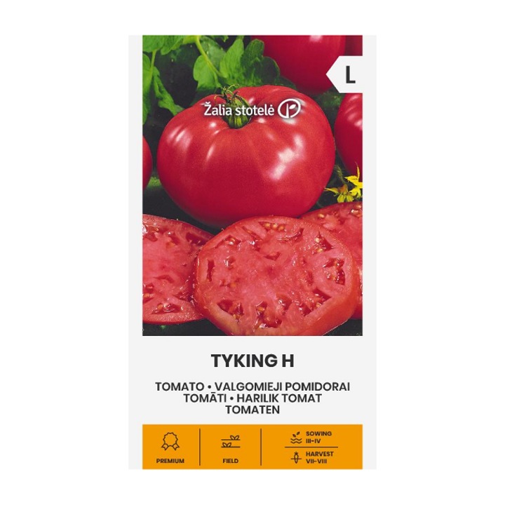 Seminte, Tomate Tyking H, Žalia Stotelė, plic, 15 buc