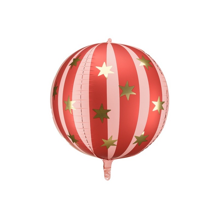 Фолиев балон Starry Ball, 50 см, червен, Circus Party