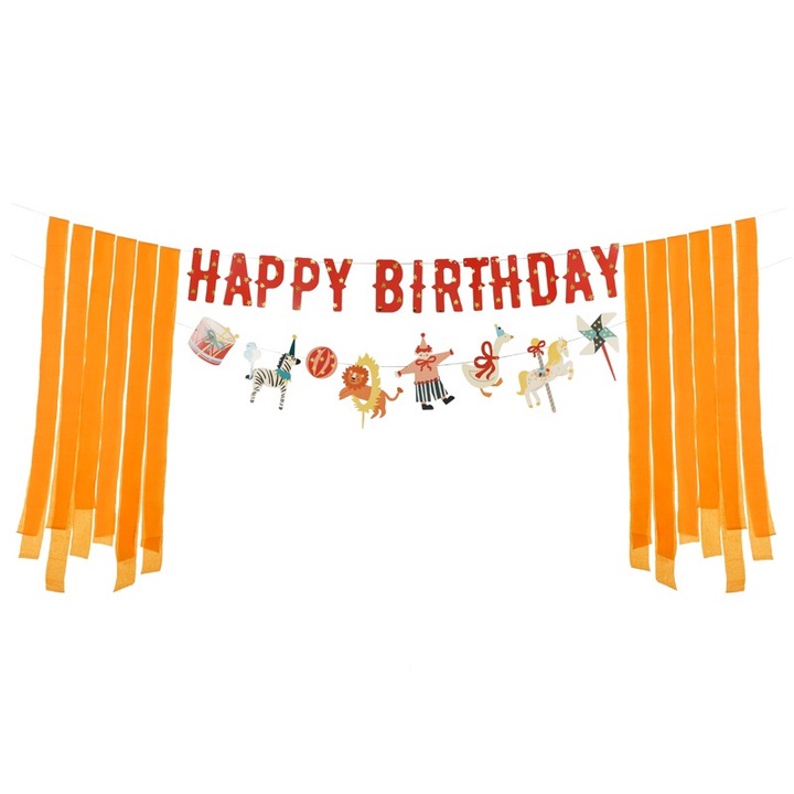 Банер "Happy Birthday", 275 см, смесени цветове