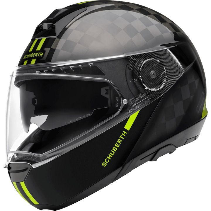 Casca moto SCHUBERTH C4 PRO CARBON BLACK/NEON YELLOW, S