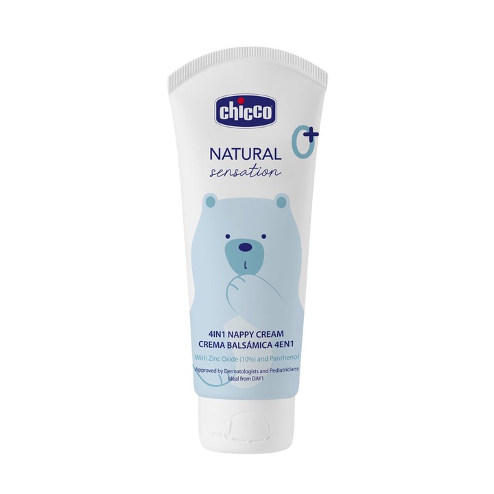 Baba irritáció elleni krém, Chicco, Natural Sensation, illatanyagmentes, megelőzi az irritációt, védi, nyugtatja és erősíti a bőrt, 100 ml, 0 hónap+