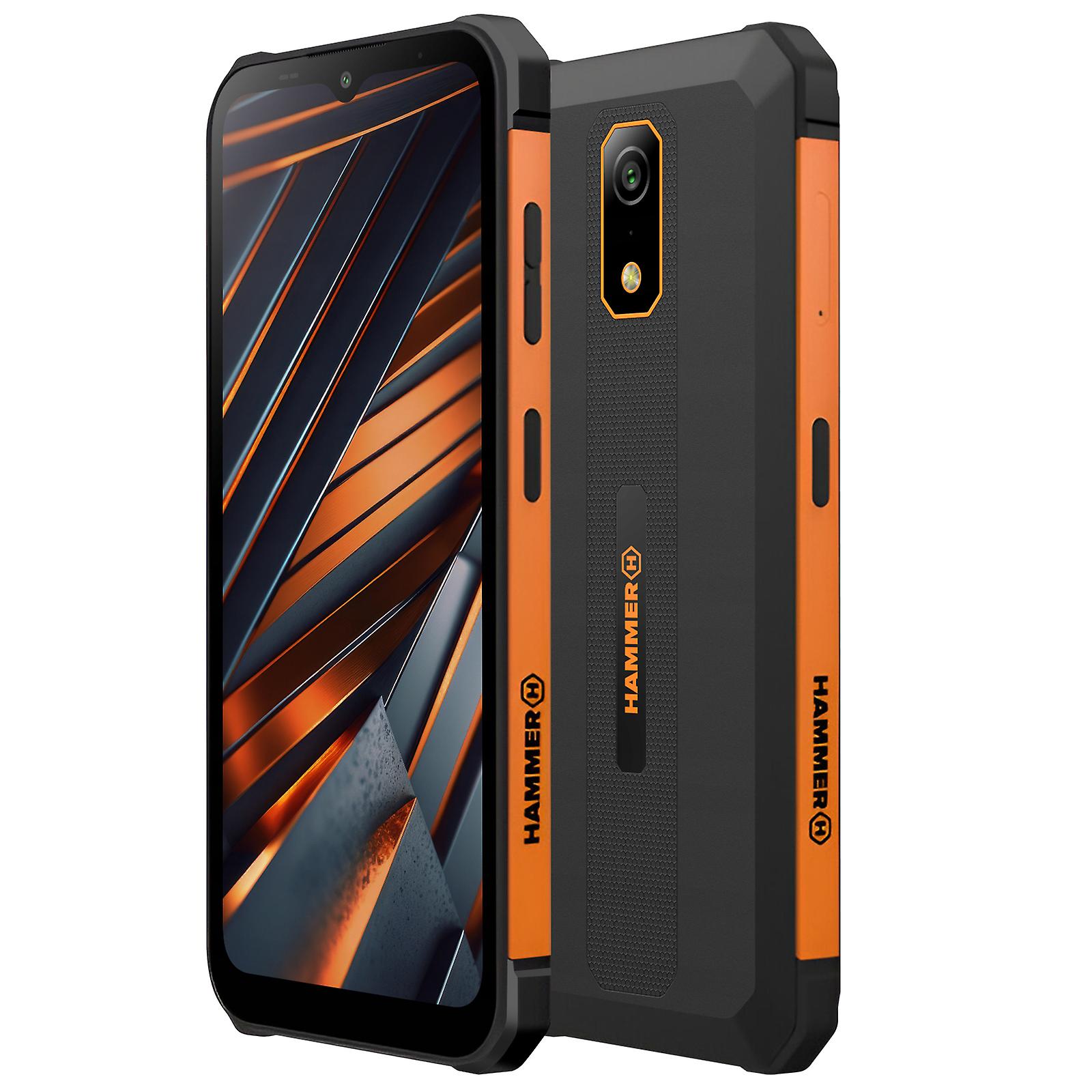 Telefon Smartphone, Hammer VA, ecran mare 6.56” rezistent la socuri, memorie 64GB 4 GB Ram camera 13 Mpx baterie 6500mAh rezistent apa IP69 dual SIM, negru