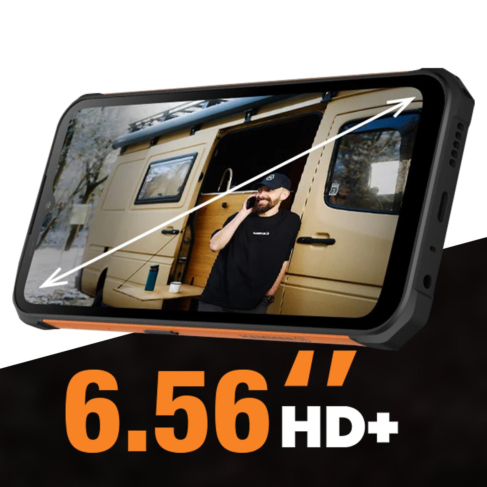 Telefon Smartphone, Hammer VA, ecran mare 6.56” rezistent la socuri, memorie 64GB 4 GB Ram camera 13 Mpx baterie 6500mAh rezistent apa IP69 dual SIM, negru