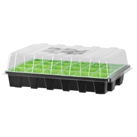 Tava pentru rasaduri cu capac din plastic transparent, 24 alveole ...