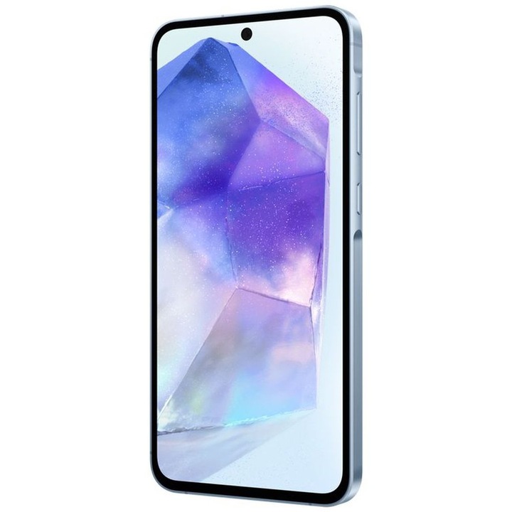 Смартфон Samsung Galaxy A55, Две SIM карти, 256GB, 12GB RAM, 5G, Awesome Iceblue