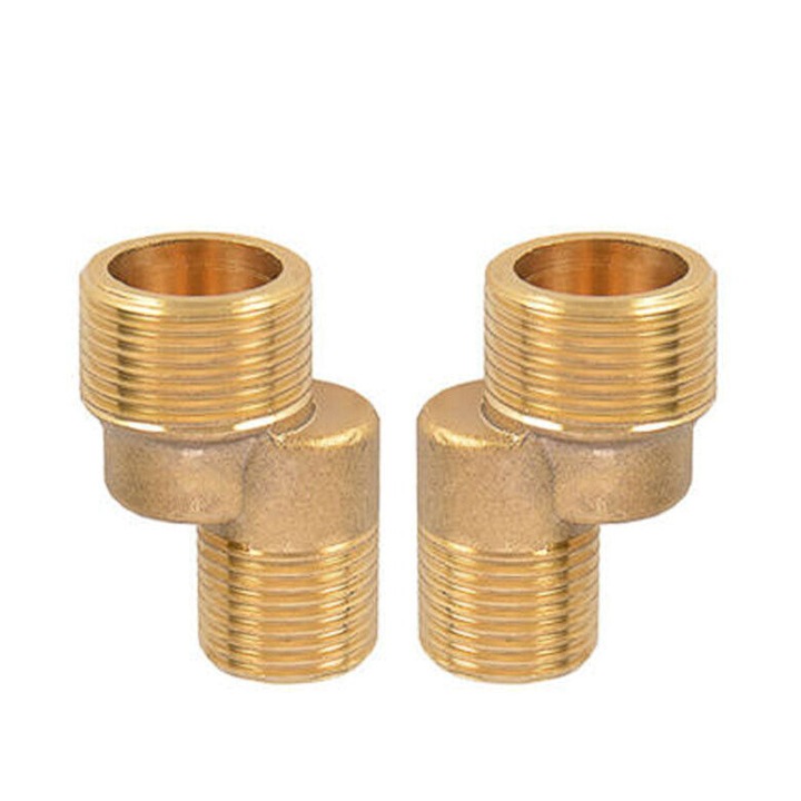 Комплект ексцентрични санитарни кранове, къси, 2 бр., 1/2 x 3/4, H 46 mm