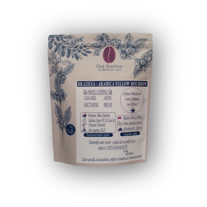 Cafea de specialitate prajita artizanal: Brazilia - Carmo de Minas Yellow Bourbon (1kg)