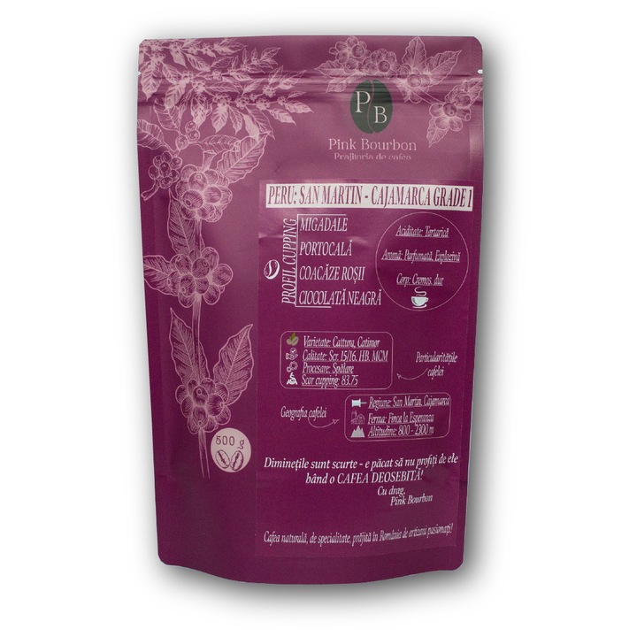 Cafea de specialitate prajita artizanal: Peru - San Martin & Cajamarca (500g)
