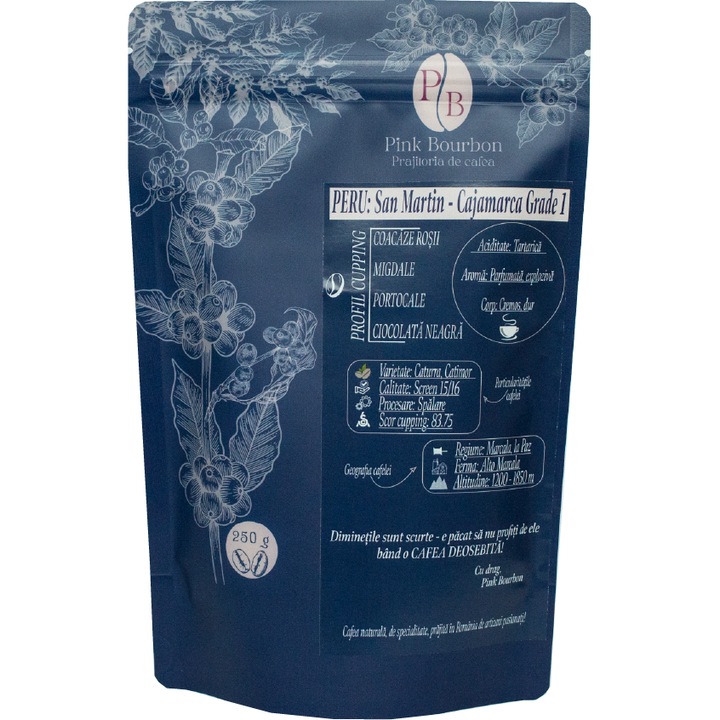 Cafea de specialitate prajita artizanal: Peru - San Martin & Cajamarca (250g)