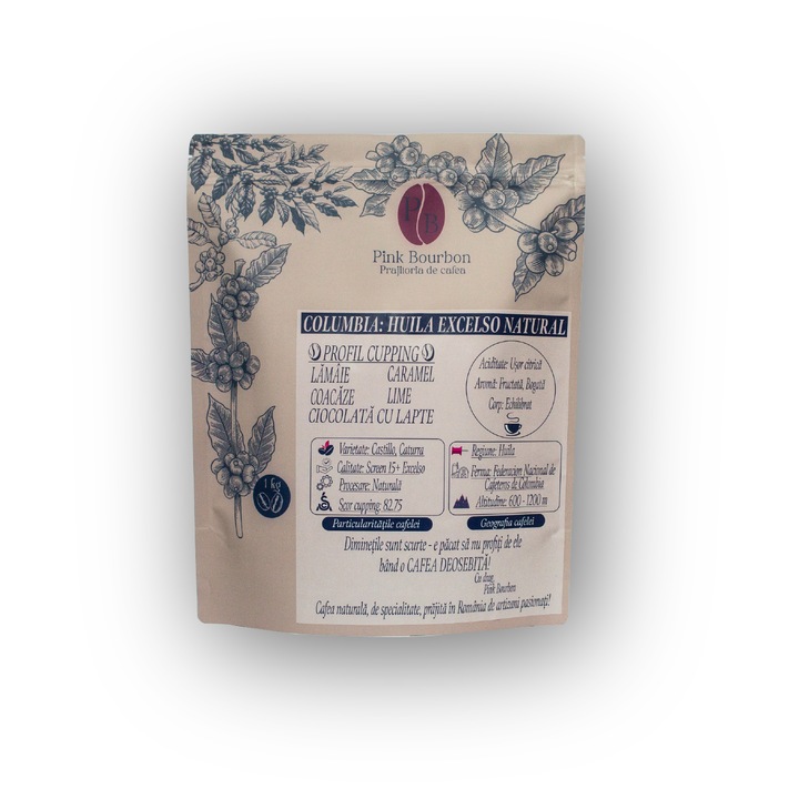 Cafea de specialitate prajita artizanal: Columbia - Huila Excelso Natural (1kg)