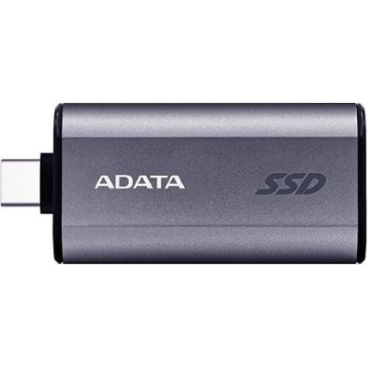 SSD ADATA SC750, външен, USB Type-C, 500 GB, запис 1050 MB/s / четене 1000 MB/s, метален, SC750-500G-CCBK