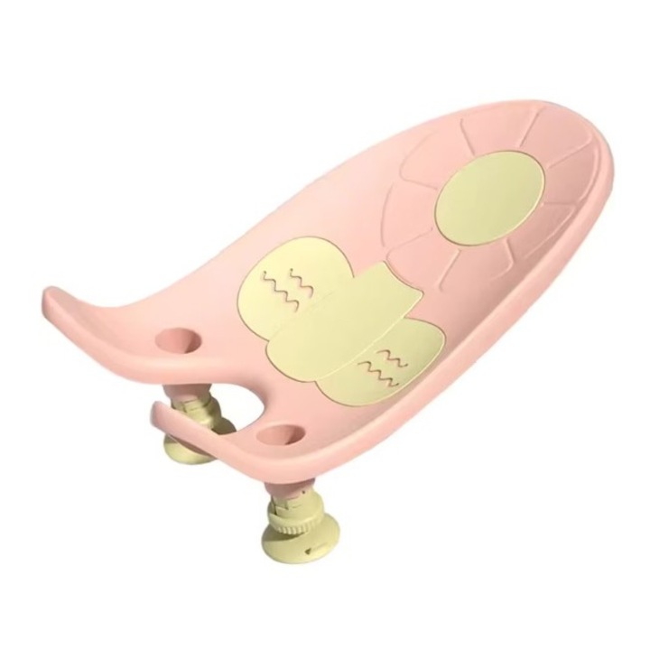 Бебешка стойка за баня, Flippy, 0-12 месеца, монтиране на мивка/вана, нехлъзгащи се вендузи с регулируема височина, 50 x 24 x 12,5 cm, розово