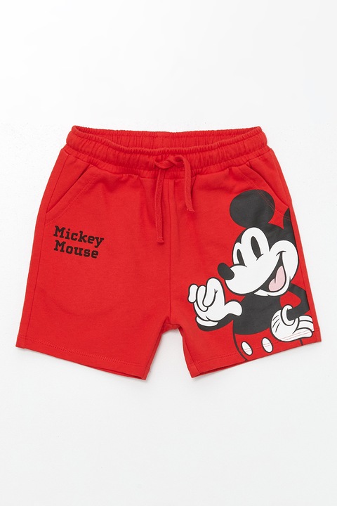 LC WAIKIKI, Pantaloni scurti din bumbac cu model cu desene animate, Rosu, 116-122 CM