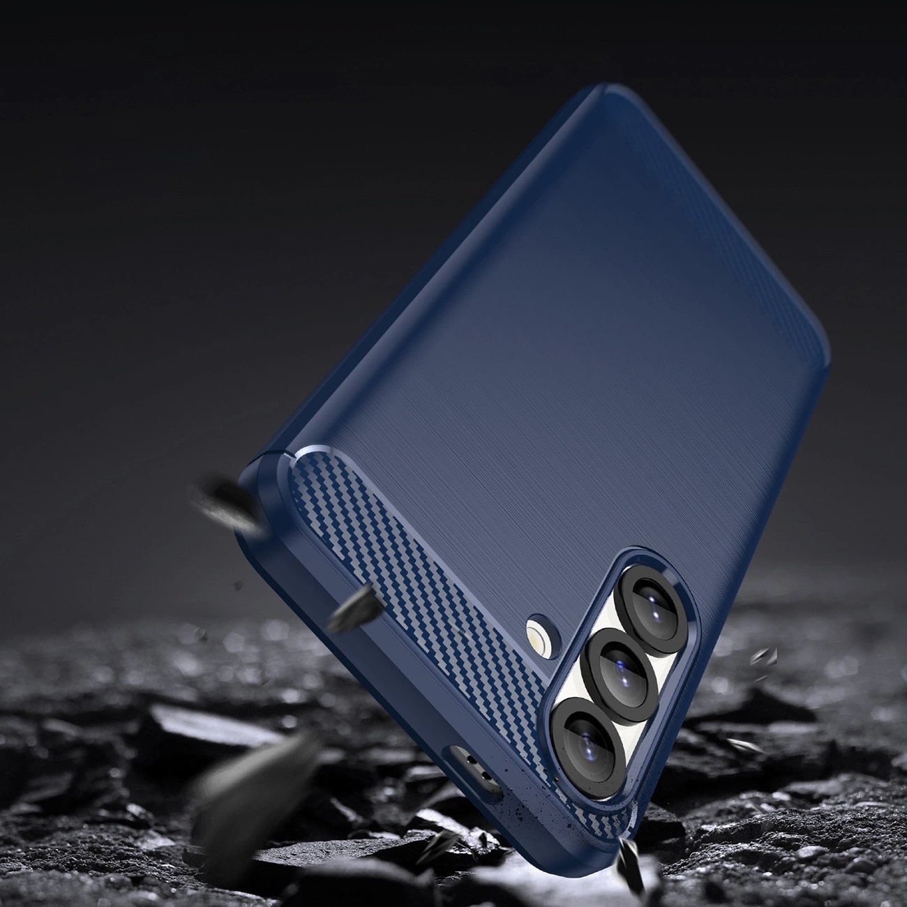Carcasa Flexible Carbon compatibila cu Samsung Galaxy S25 Blue
