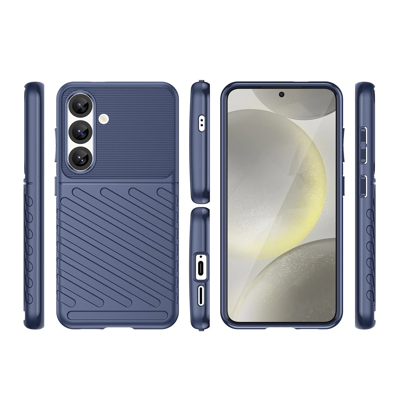 Carcasa Thunder Flexible compatibila cu Samsung Galaxy S25 Blue