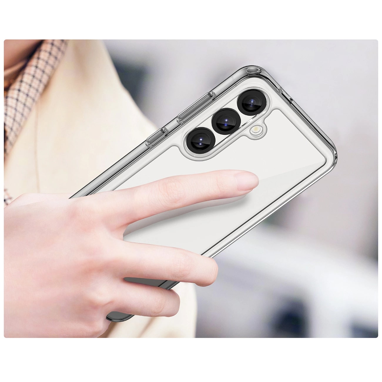 Carcasa Outer Space compatibila cu Samsung Galaxy S25 Transparent